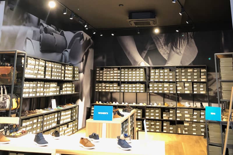 Air conditioning installed at a Timberland clothing store.