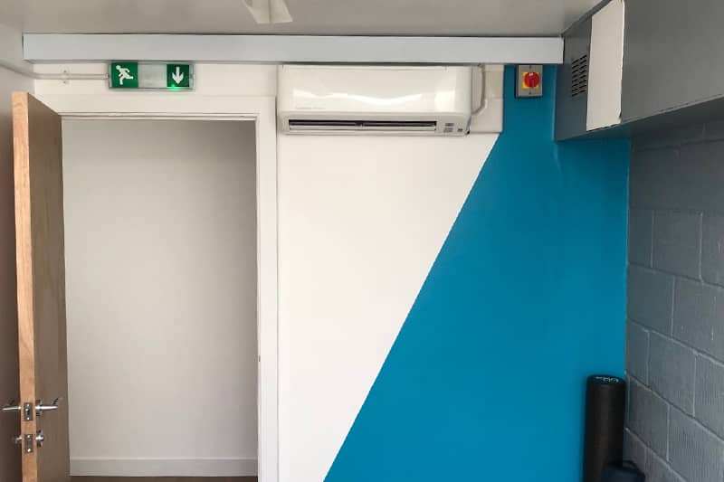 Air conditioner installed in a health center.