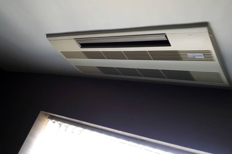 Ceiling mounted air conditioning unit.