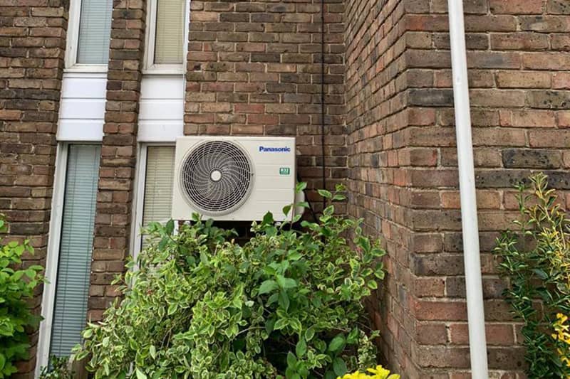 External Panasonic air purifier unit installed.