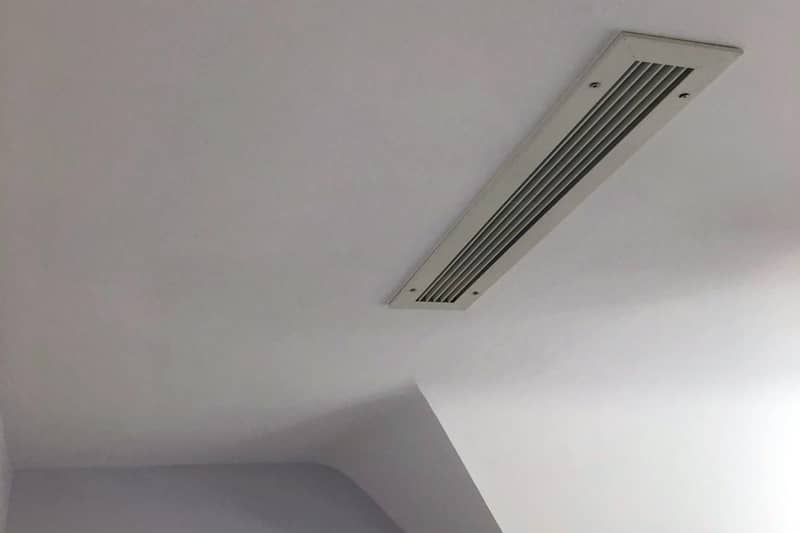 New air conditioning ceiling vents installed in a home.