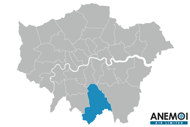 Greater London map with the London Borough of Croydon highlighted.