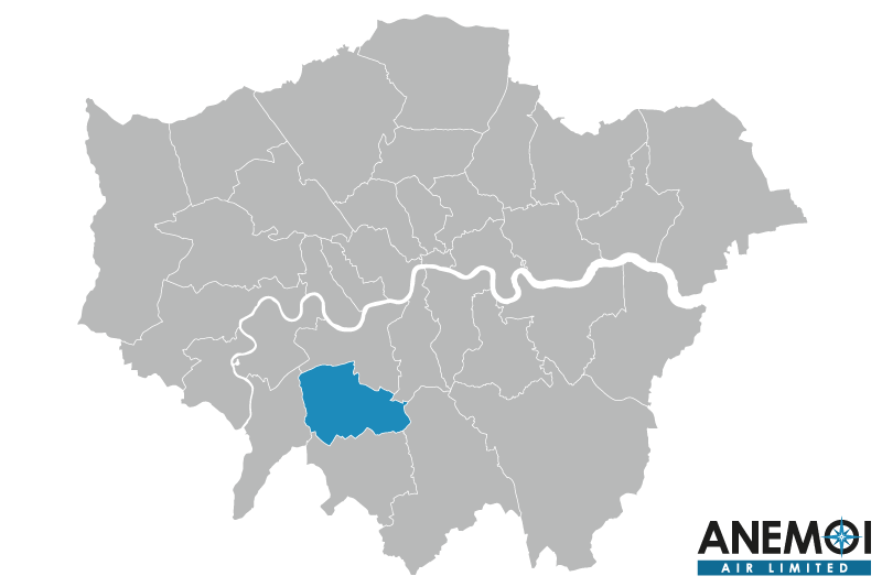 Greater London map with the London Borough of Merton highlighted.